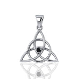 Triquetra Silver Gemstone Pendant TP3380 - Jewelry