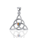 Triquetra Silver Gemstone Pendant TP3380 - Jewelry