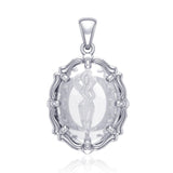 Goddess of Passion Sterling Silver Pendant with Natural Clear Quartz TPD5120