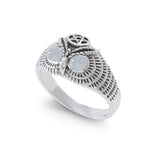 Owl with Gem Eyes The Star Ring TR3768 - Jewelry