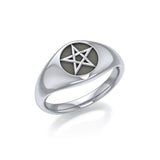 Pentacle Sterling Silver Ring TR595
