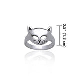 Lift up your playful spirits ~ Sterling Silver Cat Mask Ring TR687 - Jewelry