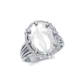 Goddess Sterling Silver Ring with Natural Clear Quartz TRI1722