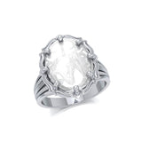 Mermaid Sterling Silver Ring with Natural Clear Quartz TRI1729 - Jewelry