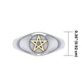 The Star Silver and Gold Ring TRV595 - Jewelry